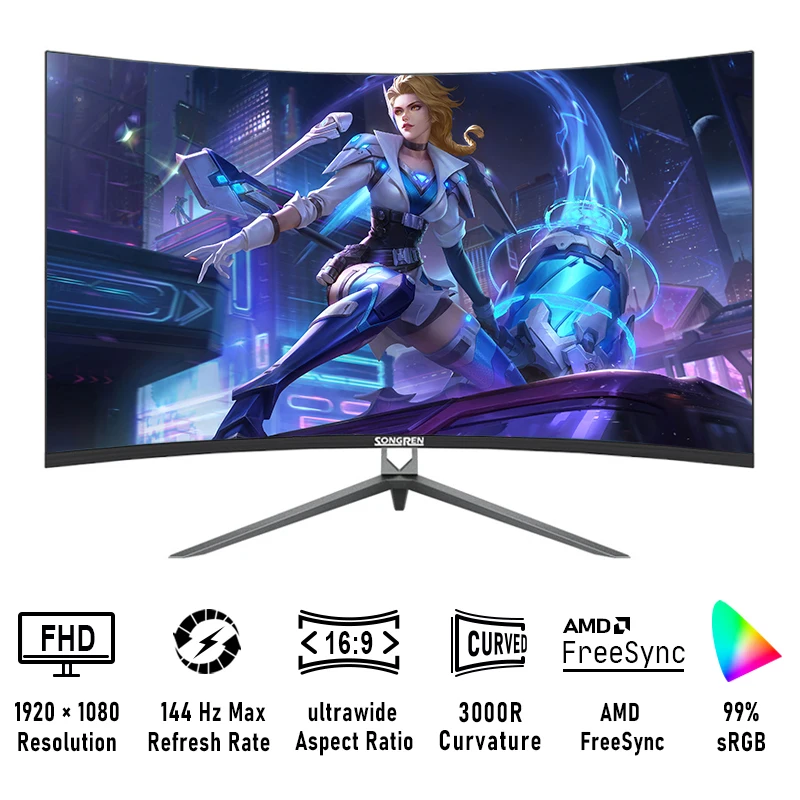 100x100 мм VESA монтажный наушник Out 99% sRGB USB HDMI1.4 G-sync PD1.2 AMD Freesync 1K 1080P FHD 31 5 Дюймов 144 Гц монитор 32