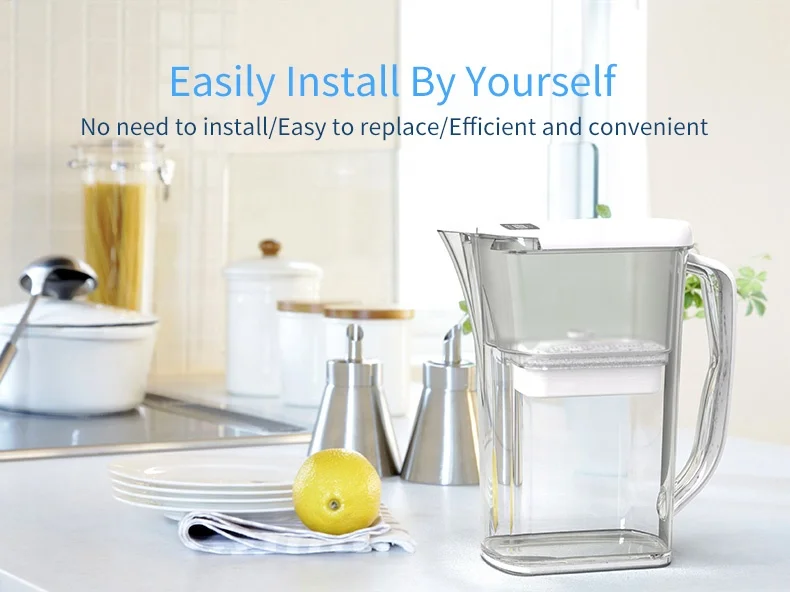 dongguan factory water filter jug kitchen water pitcher system filter free sample wholesale