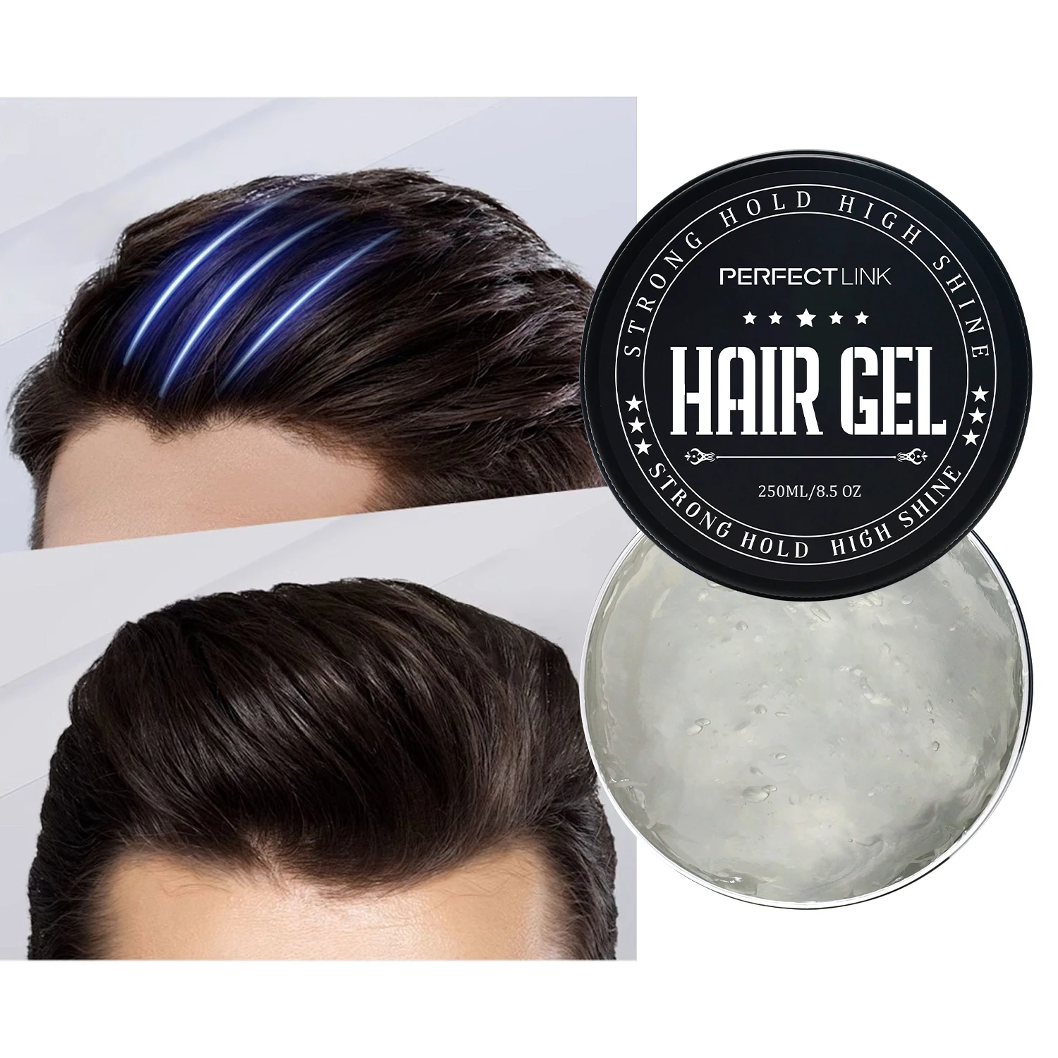 Customize Wholesale Strong Hold Hair Gel Wax For Men Long lasting Hair Wax For Hair Styling Edge Control Gel