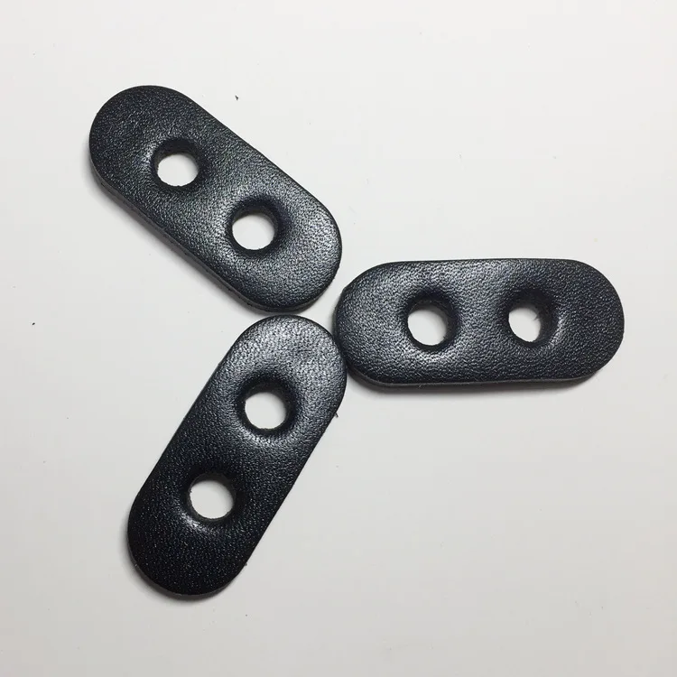 Thickened tree paste skin pig nose buckle trench coat double hole buckle clothing leather standard oil edge hot pressing