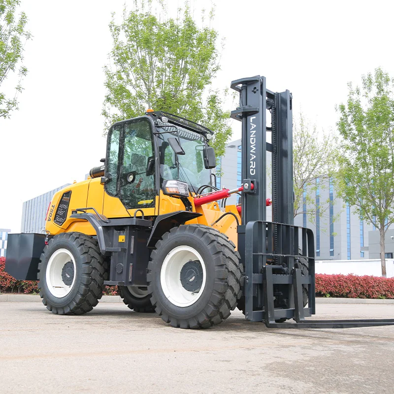 China Off Road Forklift 3 Tons 3.5 Tons All Terrain Off Road Forklift 4WD Off Road Diesel Forklift 6 Tons For Sale