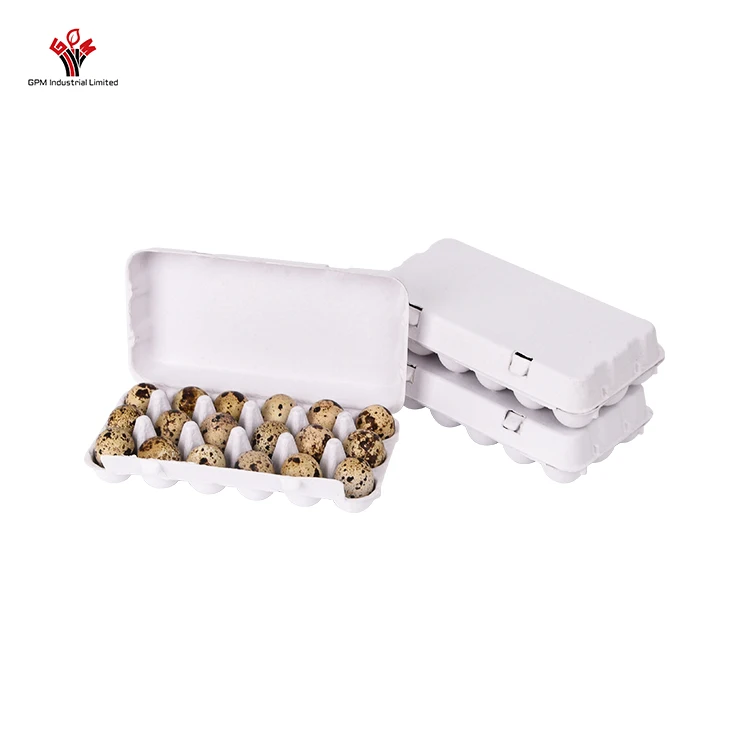 Biodegradable paper pulp quail egg  cartons boxes for packaging