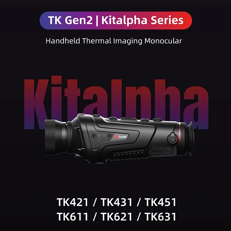 Guide TK611 Handheld Thermal infrared Imaging Monocular Thermal Night Vision with built-in laser indicator and illuminator