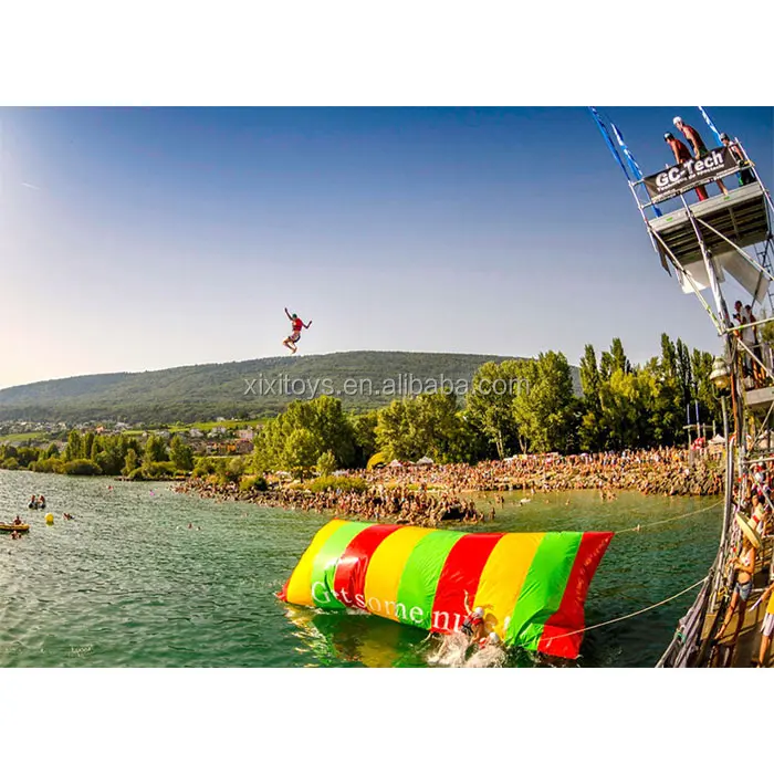 XIXI TOYS PVC inflatable water catapult blob / inflatable jumping pillow toys / inflatable launch pad