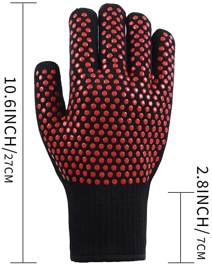 Custom Aramid BBQ Gloves Extremely Heat Resistant Gloves BBQ Gloves For Cooking Baking