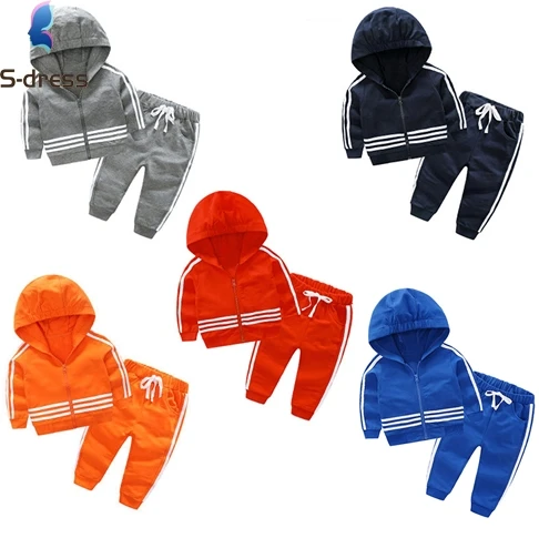 Wholesale Casual Toddler Sweat Suits Clothing Jogger Babies Winter Hoodies Set Kids Sport Clothes Children Clothing