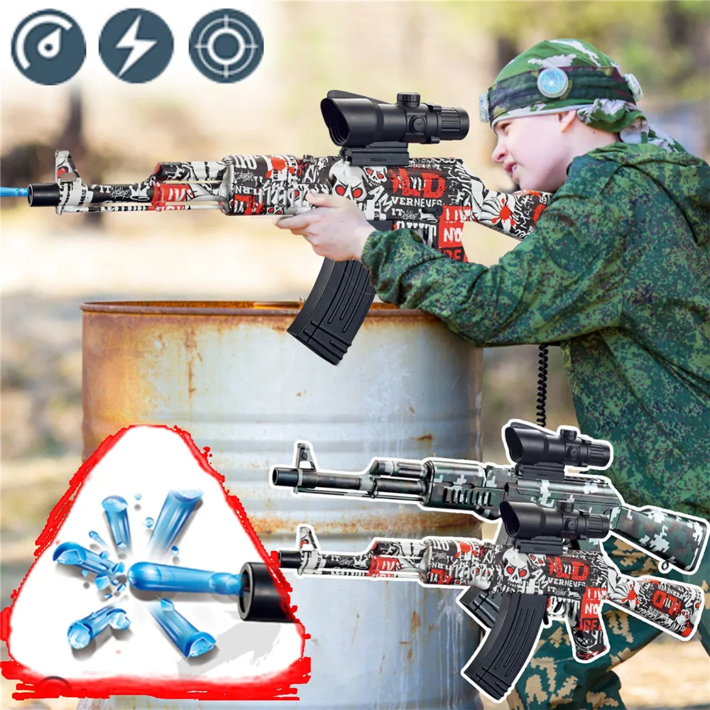 Водяной гелевый пистолет AK47 AKM M416 игрушки шариковый для брызг Электрические игрушечные пластиковые Пистолеты детей на открытом