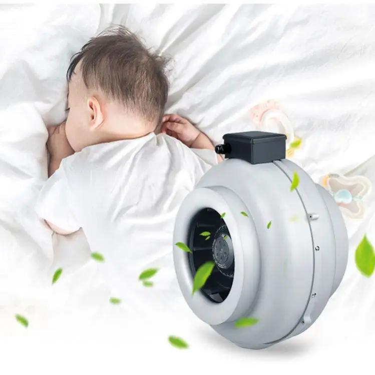 Китай, лучшее качество, 4, 6, 8, 10 дюймов, пластиковый бесшумный гидропонный вентилятор переменного тока, центробежный встроенный воздуховод