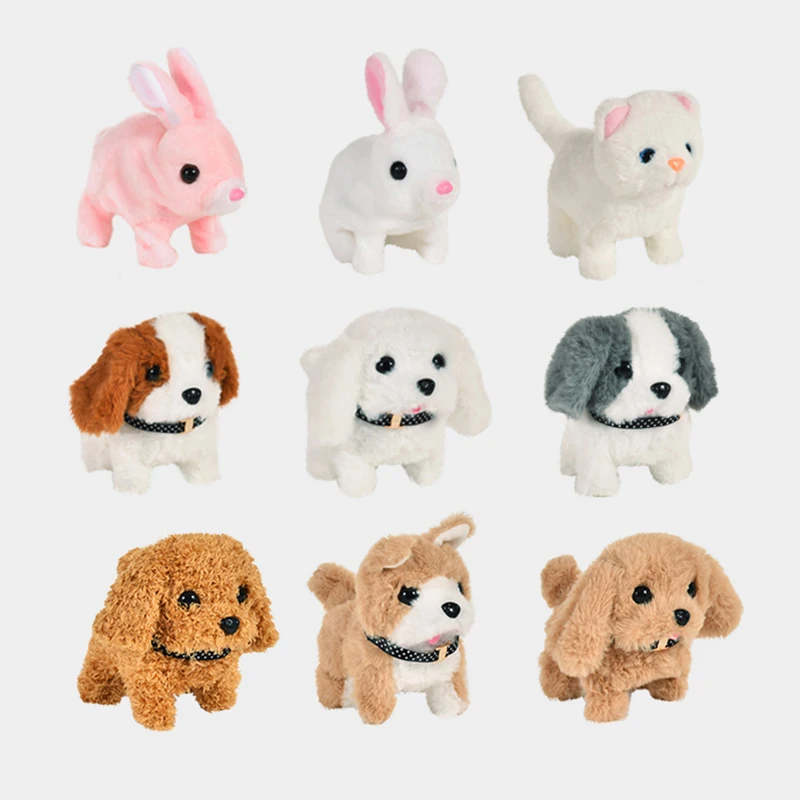 Factory Sale Interactive Walking Cats Pretend Play Pet Carrier Stuffed Animal Electronic Plush Toy Set for Girls