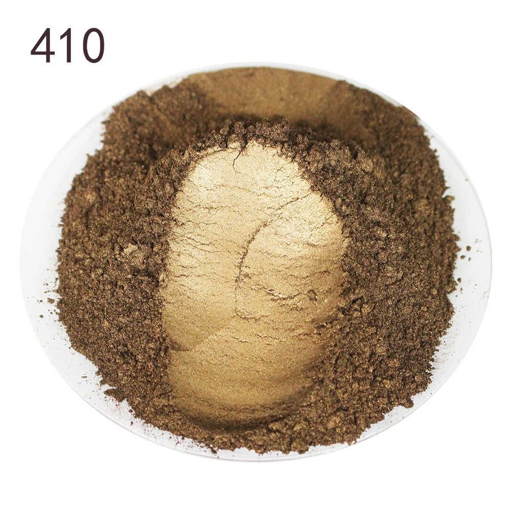 50g китайская заводская цена натуральная красочный керамических пигментов #410 Цвет кофе слюда жемчужное покрытие пигмента