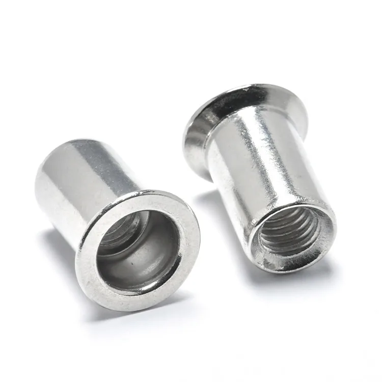 Furniture Use Hot Sale Stainless Steel CSK Head Plain Body Rivet Nuts with Open End