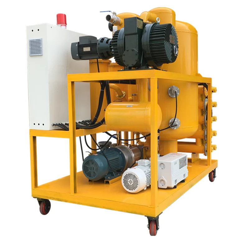 Moisture Gas and Impurities Removal Double Stage Vacuum Transformer Oil Purifier