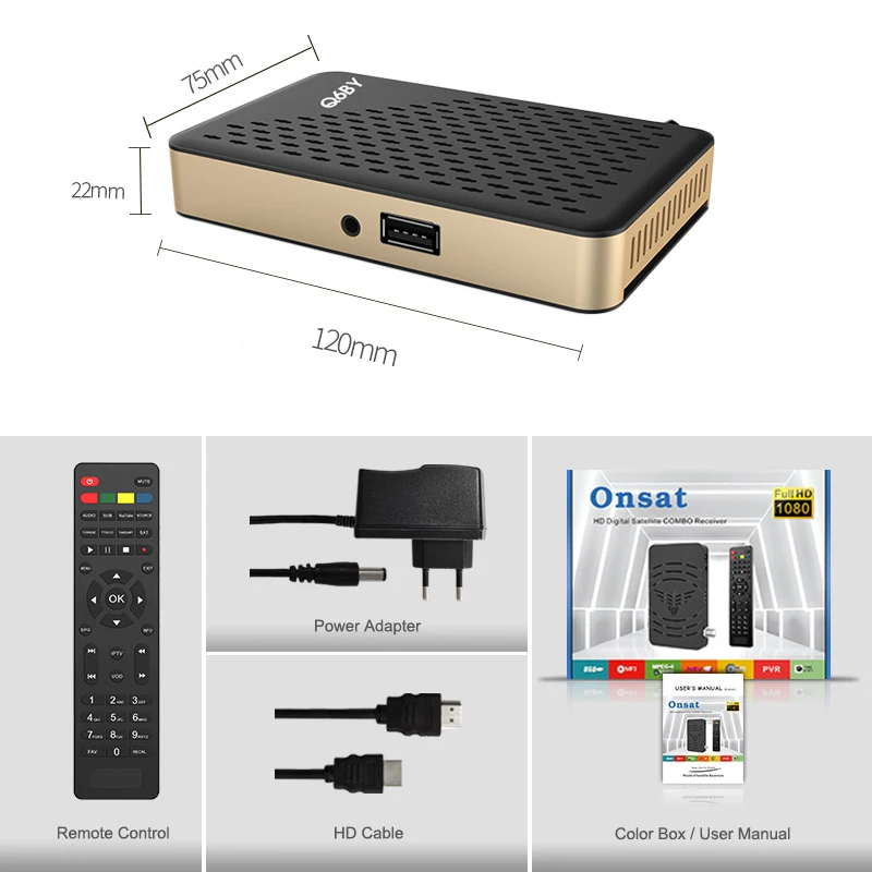 Custom Logo DVB S2 Satellite TV Receiver FTA More Than 1000 Channels