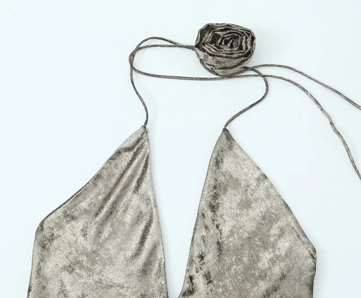Сексуальное длинное платье MYST & ZA Damen Herbst und nue Winter с металлическим рисунком