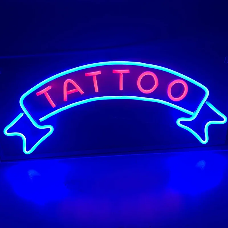 Wholesale color changing RGB neon light water pink neon night light lamp led anime tattoo neon sign