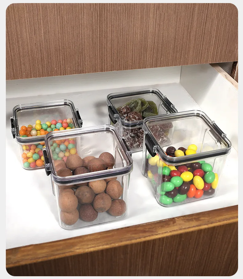 Hot Sell New Design Large Capacity Plastic Sealed Food Containers with Measuring Cup Grain Rice Dispenser Storage For Kitchen