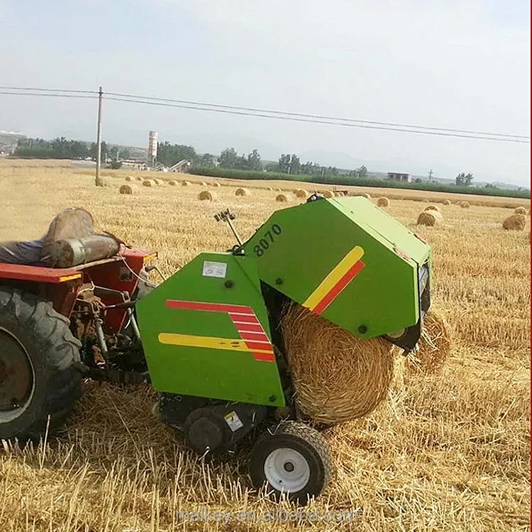 Refined durable agricultural machinery alfalfa Mini Round baler Silage Packing Machine hay baler for sale