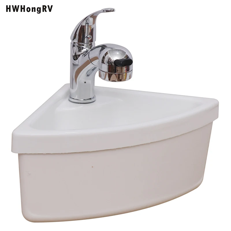 Durable and Stylish Campervan Accessories Acrylic Sinks with Pull Out Faucet and Drain Accessories for motorhomes