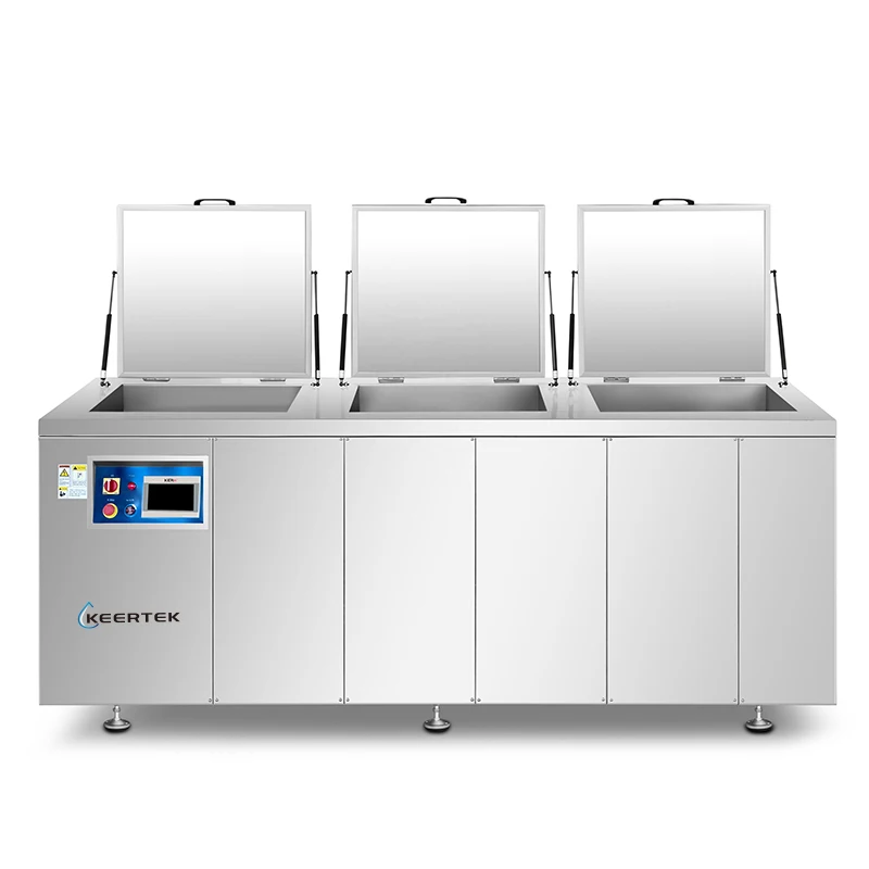 Multi station ultrasonic cleaning machine system