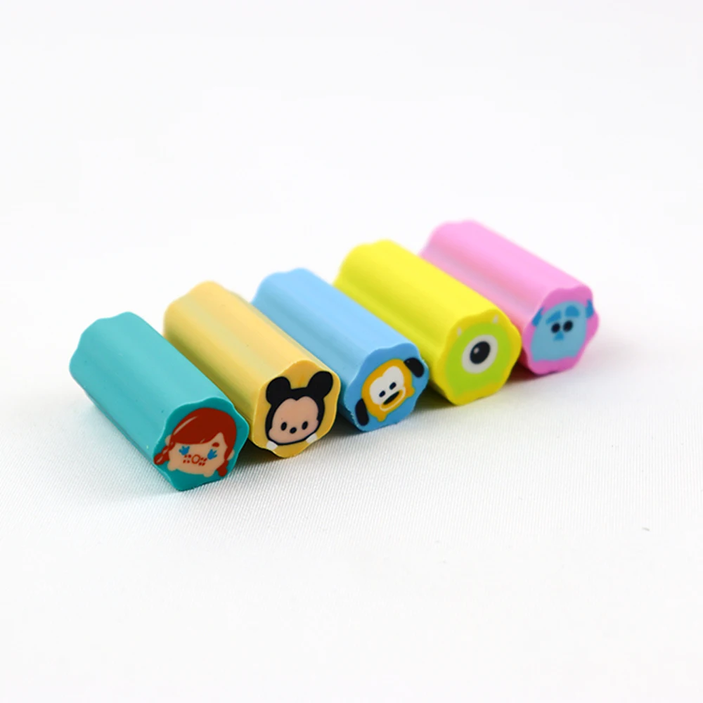 Hot Sale Long Shape TPR 3D Cuttable Rubber Erasers Customized Stationery Erasers for Students
