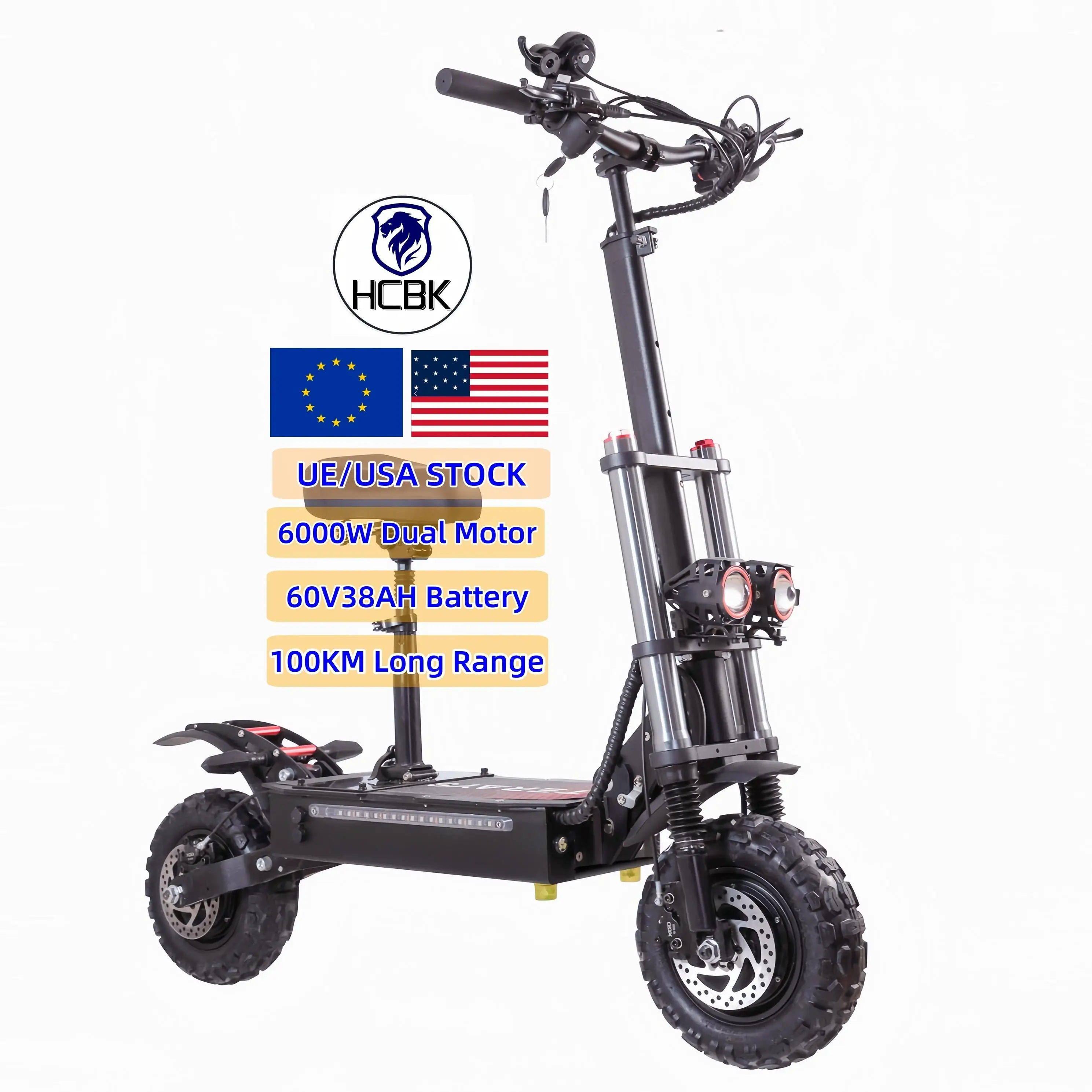 UE USA Canada Warehouse Hot Sale 60V 6000w Folding Adult Electric Scooter Portable 11 Inch Powerful Adult E Scooter