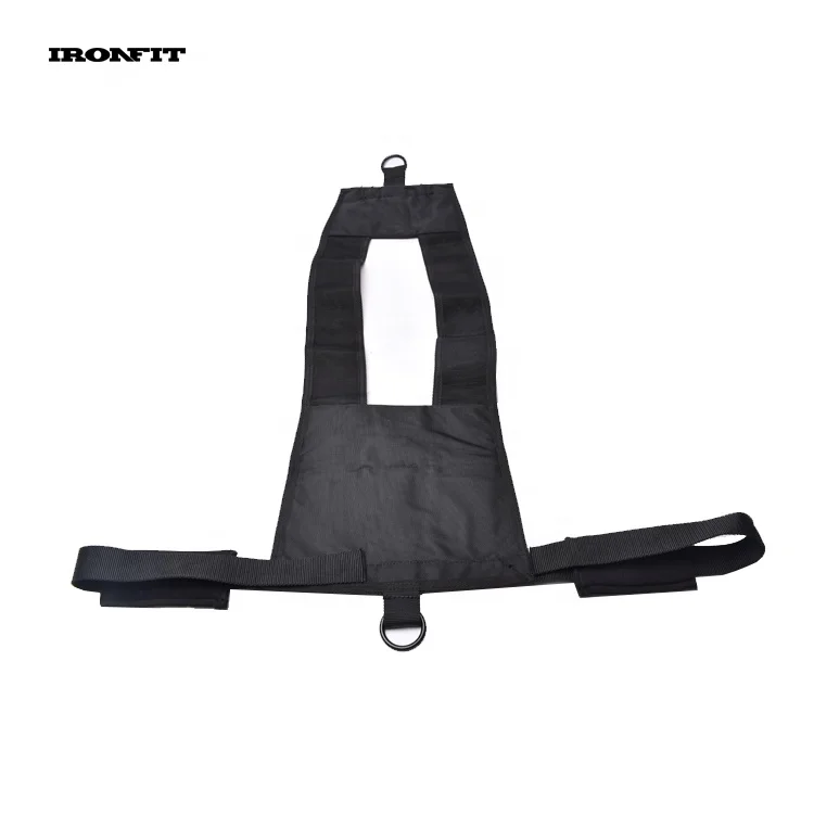 Black Speed Trainer Waist Padded Adjustable Sled Harness With Pull Strap