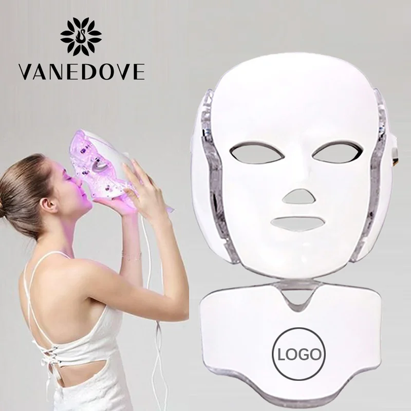  LED Facial Masks OEM PDT Photon Skin Beauty Therapy 7 Colors Light Led Mask For