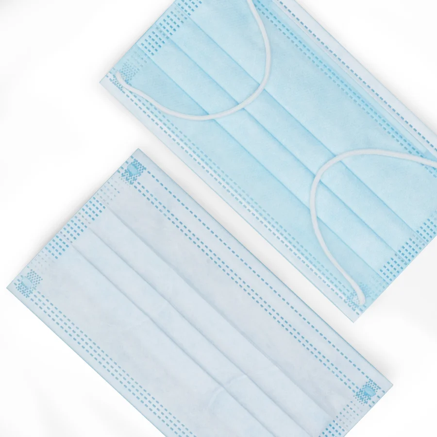 Wholesale individual packing ASTM LEVEL 2 mask ear loop adult non woven disposable 3 ply 510k