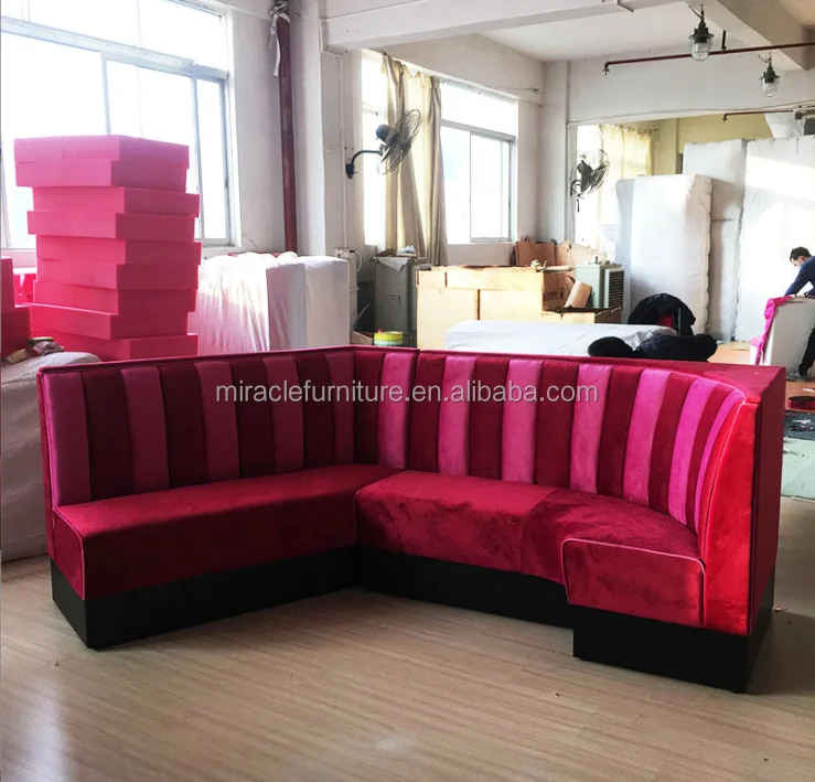 Modern Styles U Shape L Shape Night Club Bar Sofa Counter Furniture Event Single Sided Booth Seating Sofa