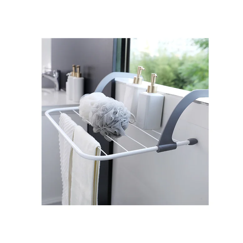 Balcony Metal Folding Laundry Rack Dryer Multifunctional Clothes Hangers Telescopic Drying Racks For Balcony