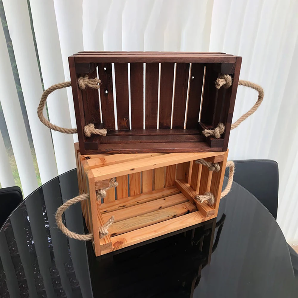 Custom cheap wood crate storage book wood crate box convenient wooden crates wholesale