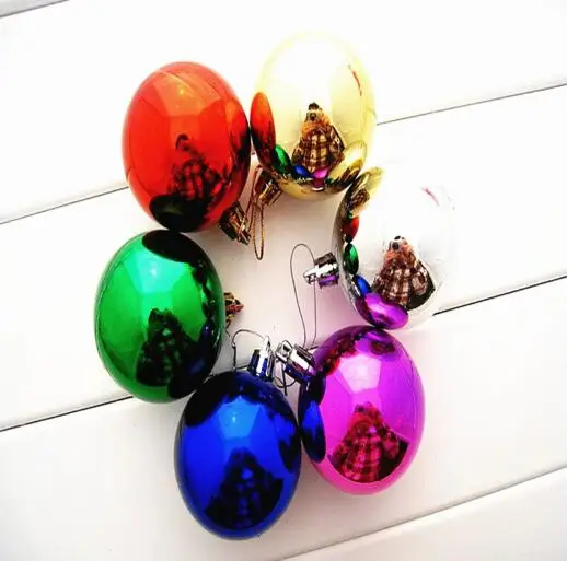 Plastic color christmas 24 balls per bottle ornaments hanging tree 4cm/6cm/8cm