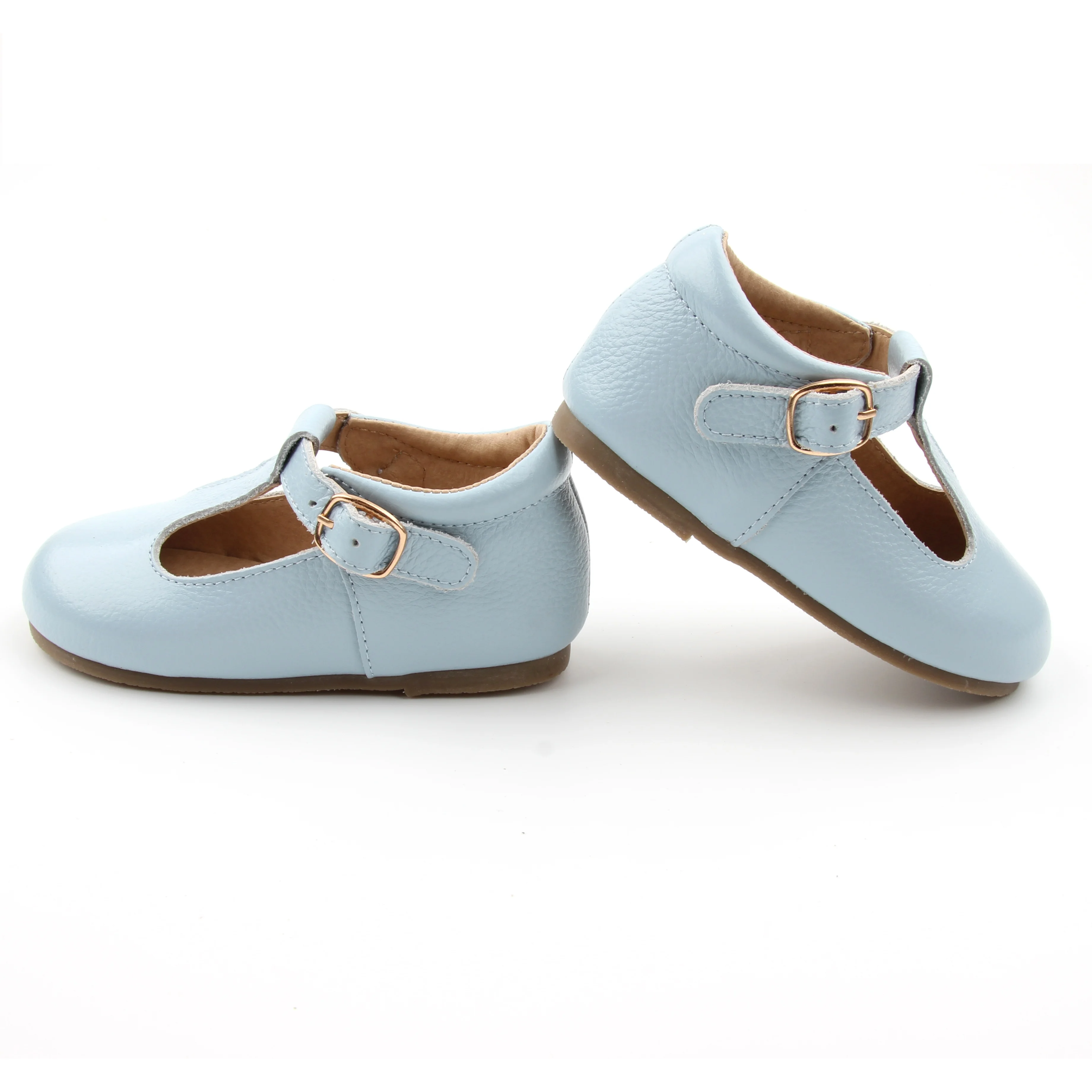Wholesale New Fashion Hard Soles Kids Girls Genuine Leather Baby Dress Shoes