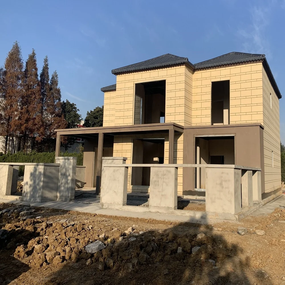 2024 Luxury Modern prefab cement panel +foam house light steel econel panel house