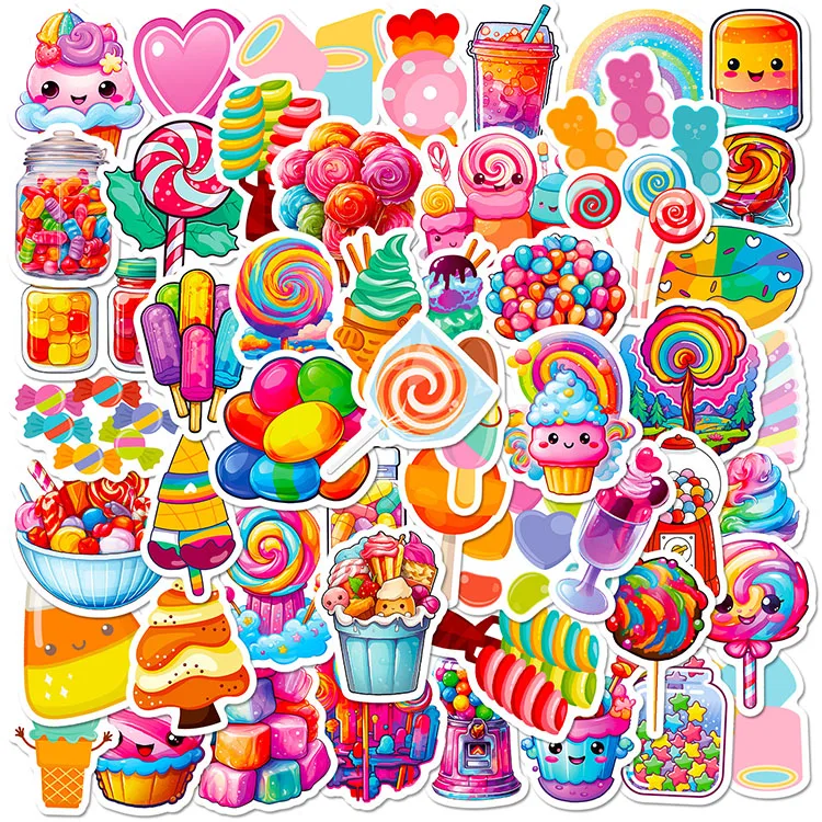 2024 Unisex Educational Waterproof sweet suger lollipop sticker DIY Toys for Children Aged 5 to 7 Years Model Toy educational