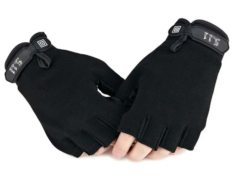 Перчатки мужские теплые дышащие, тонкие спортивные митенки на полпальца, всесезонные