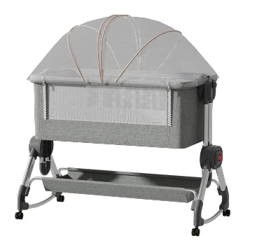 JXB Hot Sell Multifunctional Breathable Mesh Sleeper Rocker Detachable Portable Adjustable Height Baby Crib With Nursing Table