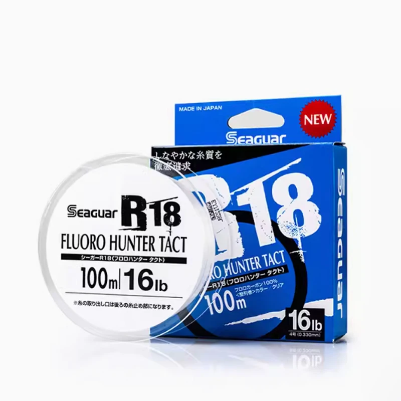 Seaguar R18 FLUORO HUNTER TACT Carp Wire Leader Line  Fluorocarbon Test Carbon Fiber Monofilament  for River Lake Fishing