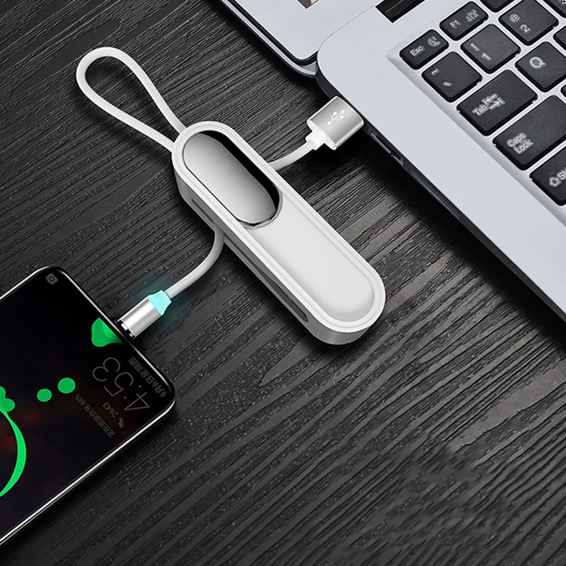 New Arrivals Portable Telescopic 3 in 1 Magnetic Charging Cable For Phone Laptop