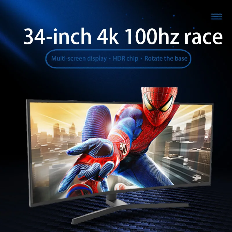 Приложений игровым полем 34 дюймов 1800R компьютера 4k изогнутый игровой монитор