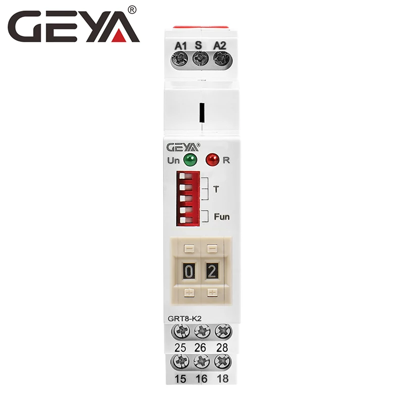  Цифровое реле времени GEYA GRT8-K включения/выключения переменного/постоянного тока 12-240 В переменного