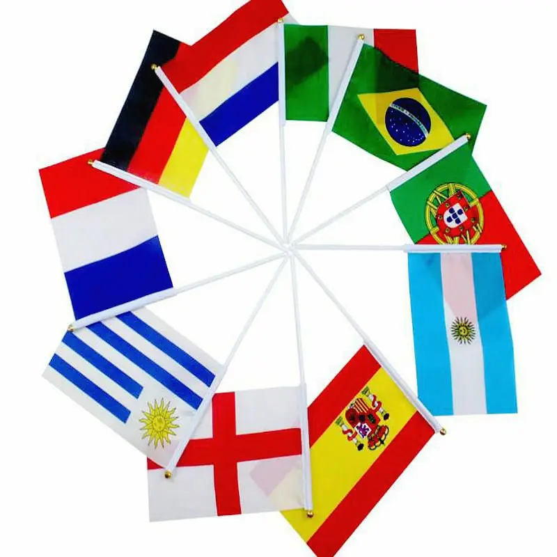 Wholesale Mini Handheld Polyester Flag Small Canada Waving Hand Flag