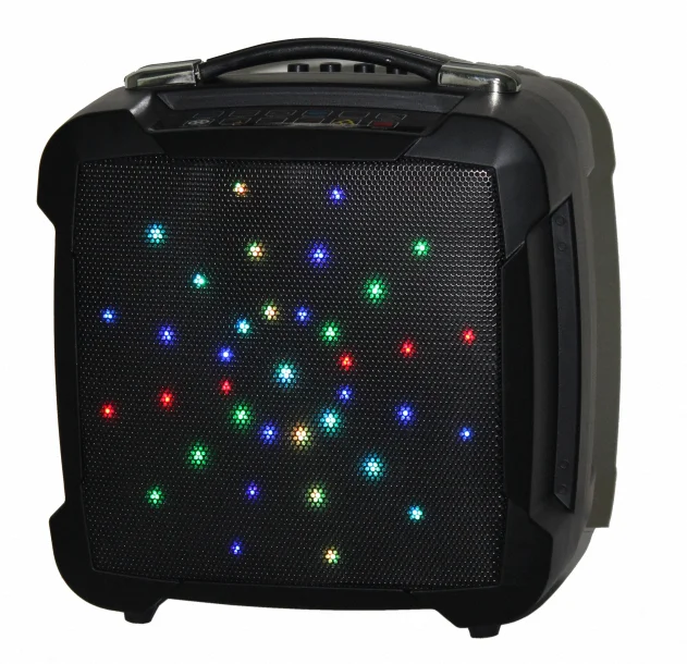 T08A Plastic portable speaker with  light strip USB SD card insertion function wireless English voice prompt recording  radio