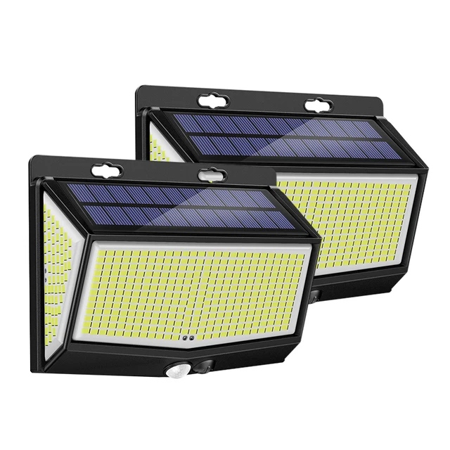 Wall Solar Light 468 LED Solar Light Outdoor Solar Lamp with Motion Sensor Solar Powered Sunlight Spotlights for Garden