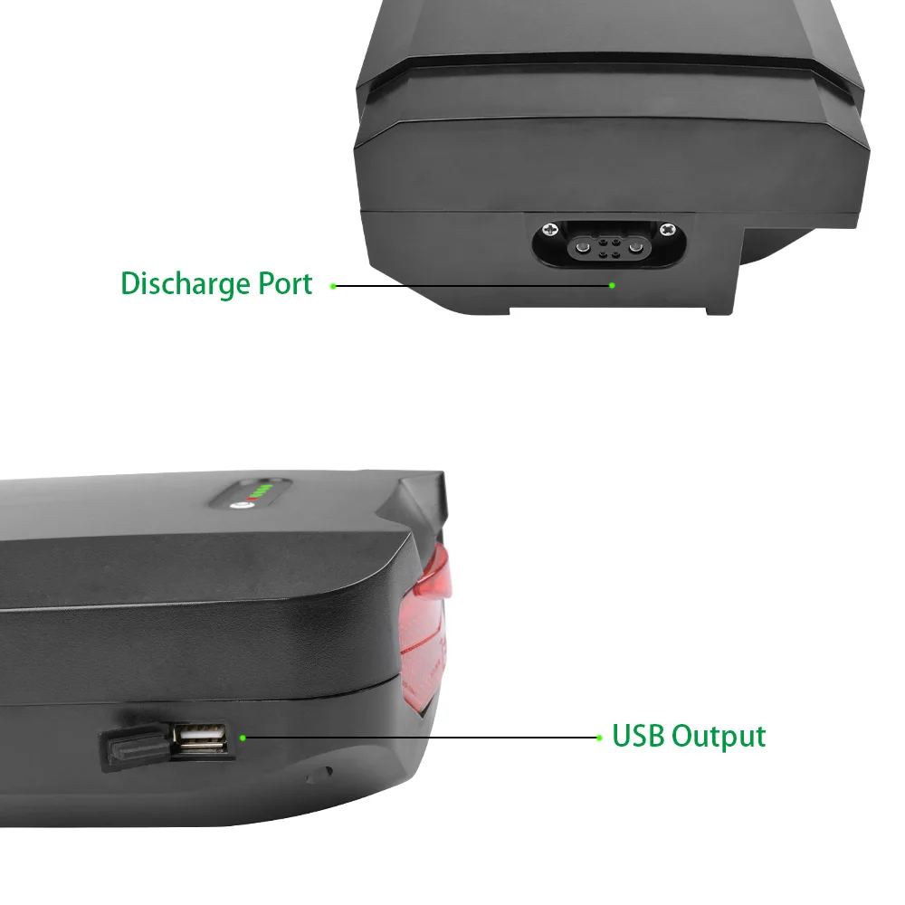 Rear Back 18Ah 20Ah 23Ah 24Ah Ebike Battery 36V 48V Hidden 18650 21700 Electric Bike Bicycle E-bike Ebike Battery with Charger