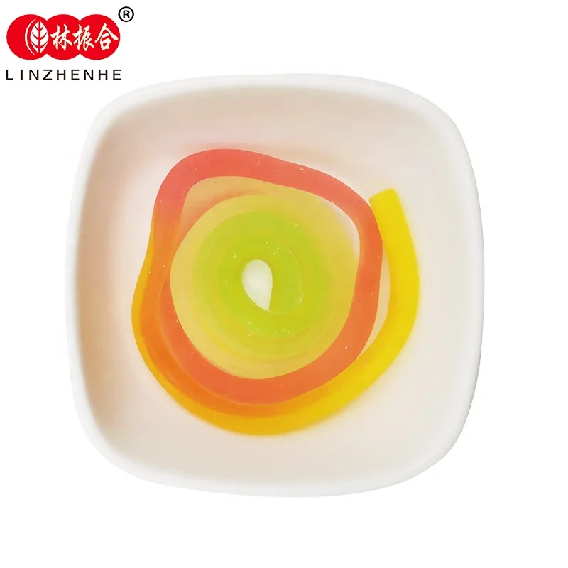 Bag package yummy fruit flavor candy string juicy gummy candy