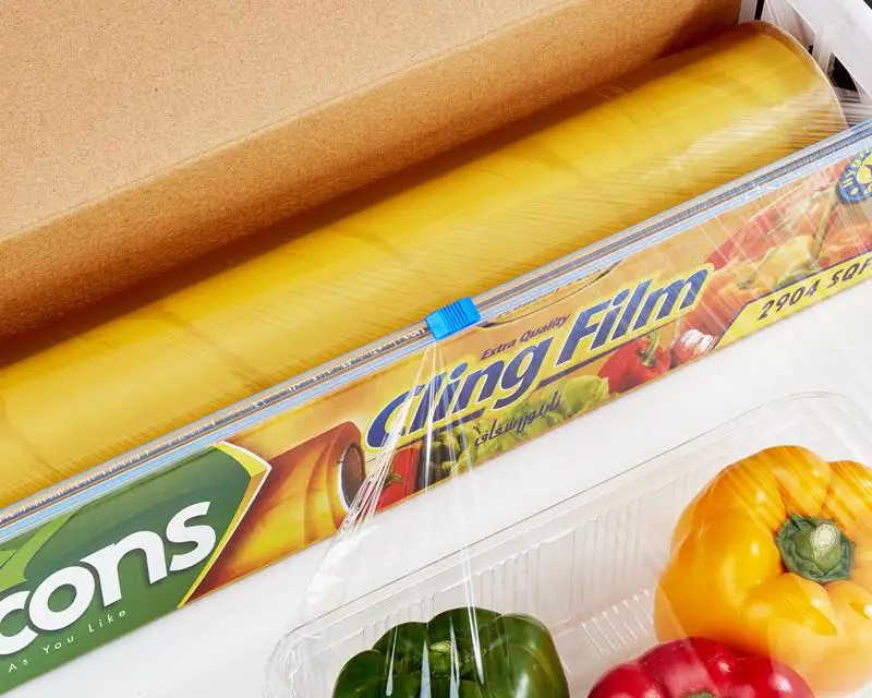 food packaging plastic PVC cling film transparent moisture soft