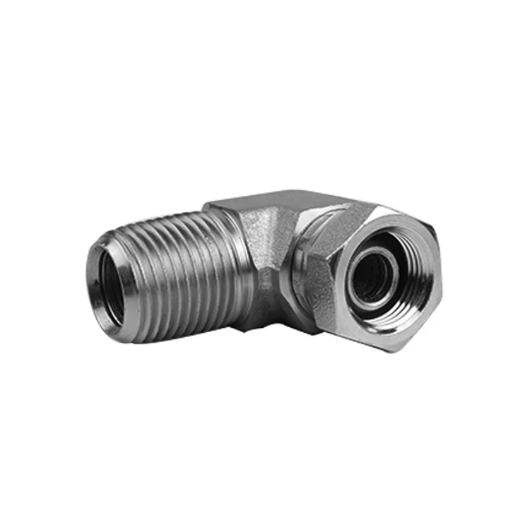 SAE 140230 Carbon Steel Male Pipe to Female Pipe Swivel 90 Elbow Adapter Hydraulic Hose Swivel Fitting
