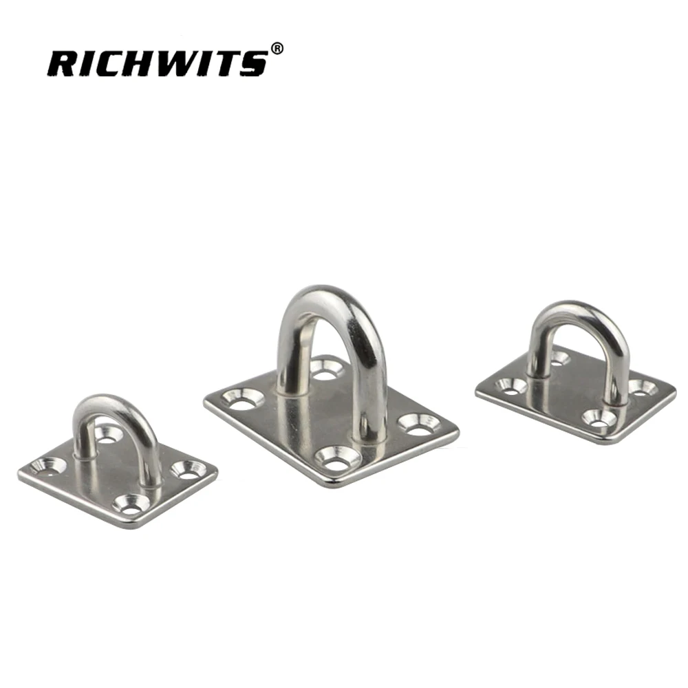 High quality marine rigging stainless steel 304/316 square eye plate and hook for ship