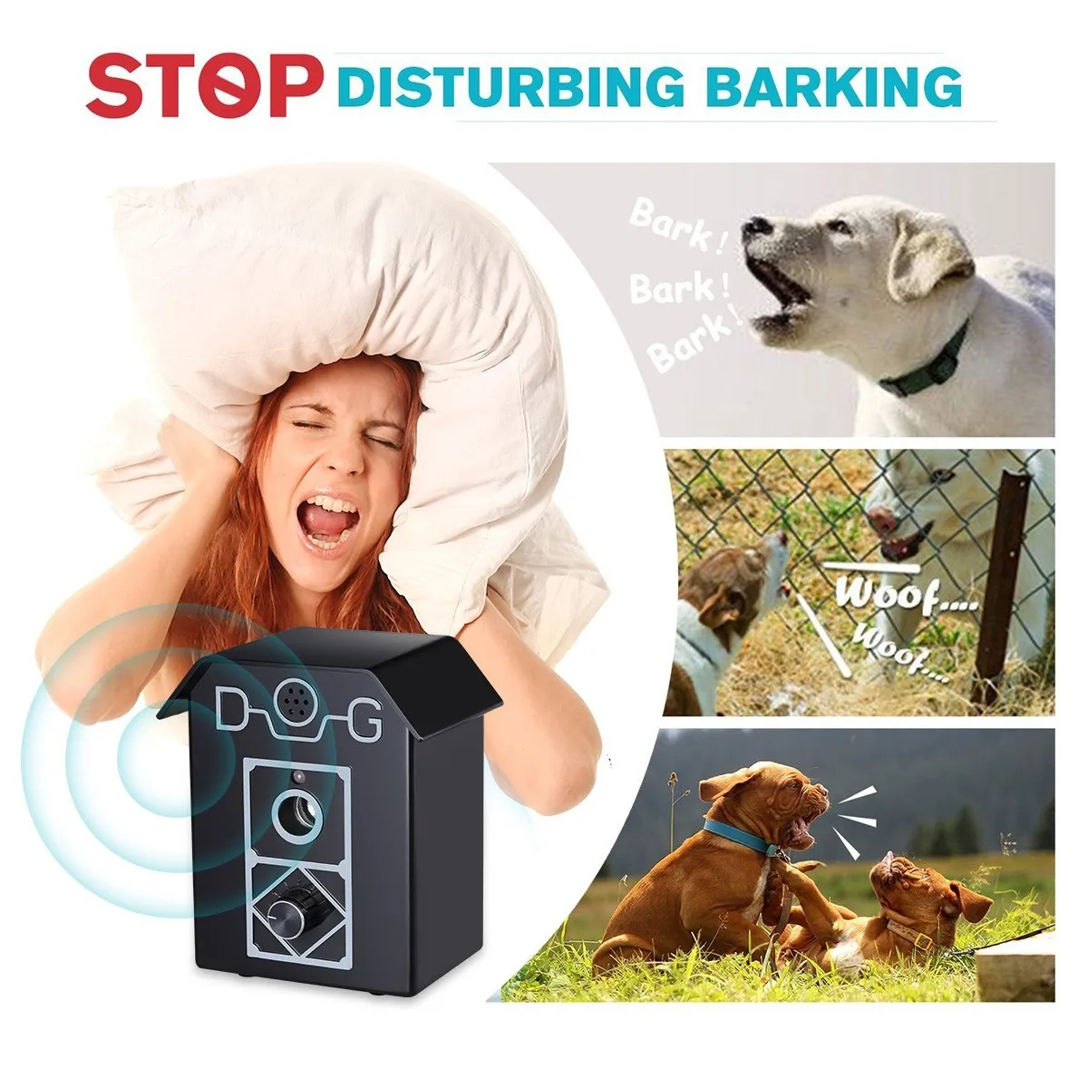 Hot selling Automatic Anti Barking Device Indoor Barking Control Device 3 Modes Ultrasound Frequency smart dog control device